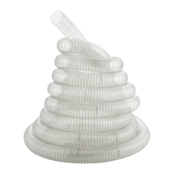 Bernardo - Tuyau d'aspiration - ø80 mm x 6 m - PVC transparent - Flexible et résistant à l'usure - Pour machines à bois et extracteurs - Tuyau d'aspiration durable - 12-1076