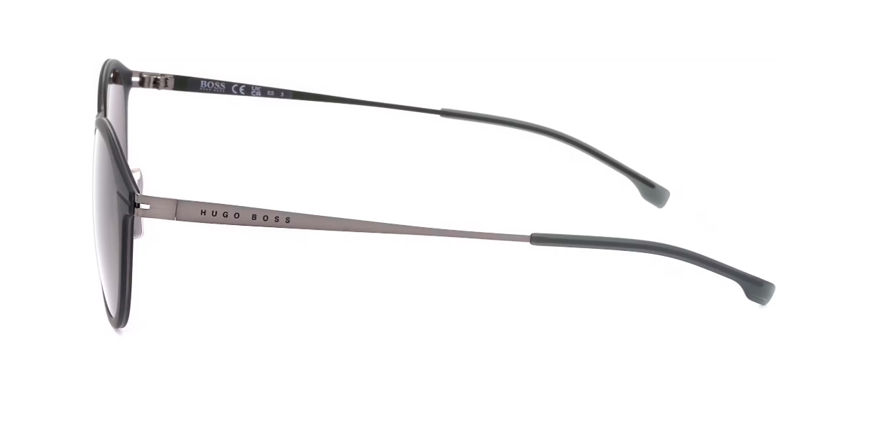 Hugo Boss Lunettes de soleil 1245S Eem - avec filtre catégorie trois et protection UV et lunettes en nylon - pour homme - acier inoxydable Khaky Olive mat - 49 mm