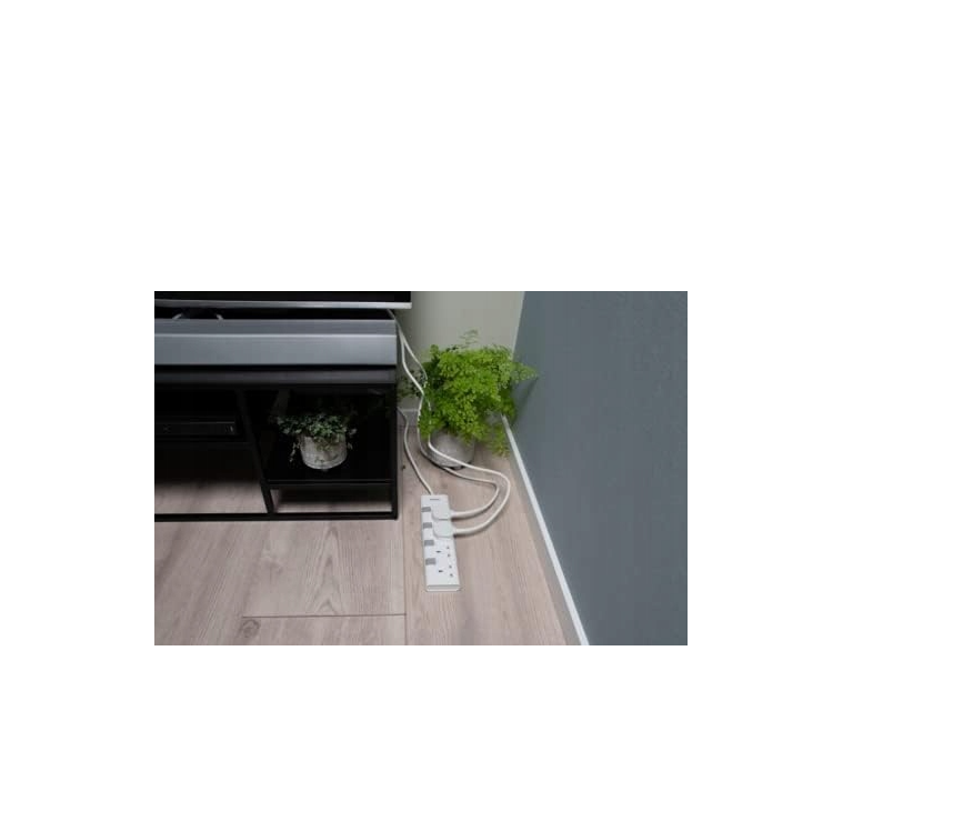 Rallonge de câble Philips 2 m 4 prises blanc - UK