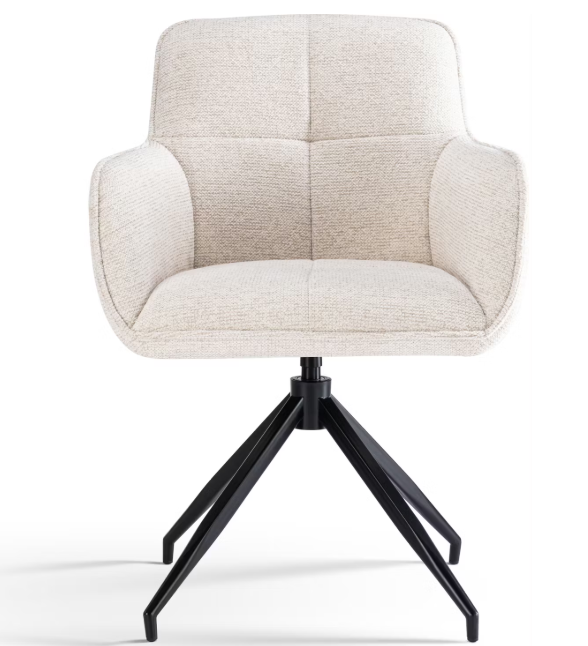 2x Criks Design Chaise de salle à manger pivotante Charly - beige