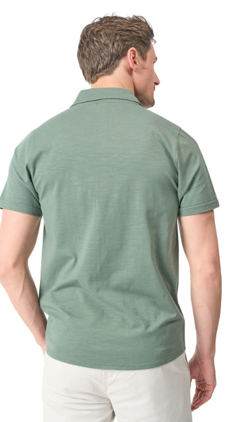 Mario Russo Chemise en jersey fantaisie - Vert canard - Taille L