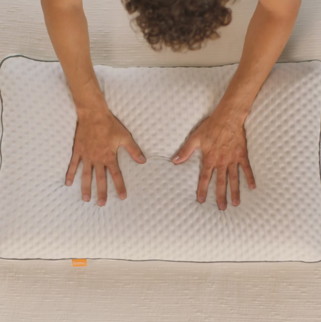 Oreiller en mousse à mémoire de forme Emma Diamond Degree 40 x 80 cm Gris