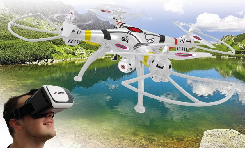 Jamara Payload GPS VR Drone | Caméra HD 720p | 62x62x18.8 cm | Blanc