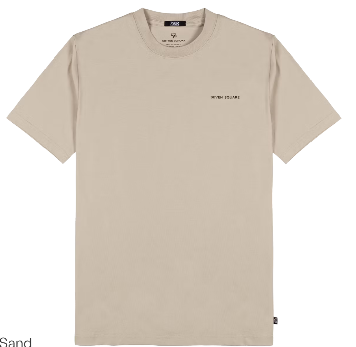 7Square Sky T-Shirt Homme - Taille M - Couleur Sable de Plage | Doux, Respirant & Ajusté