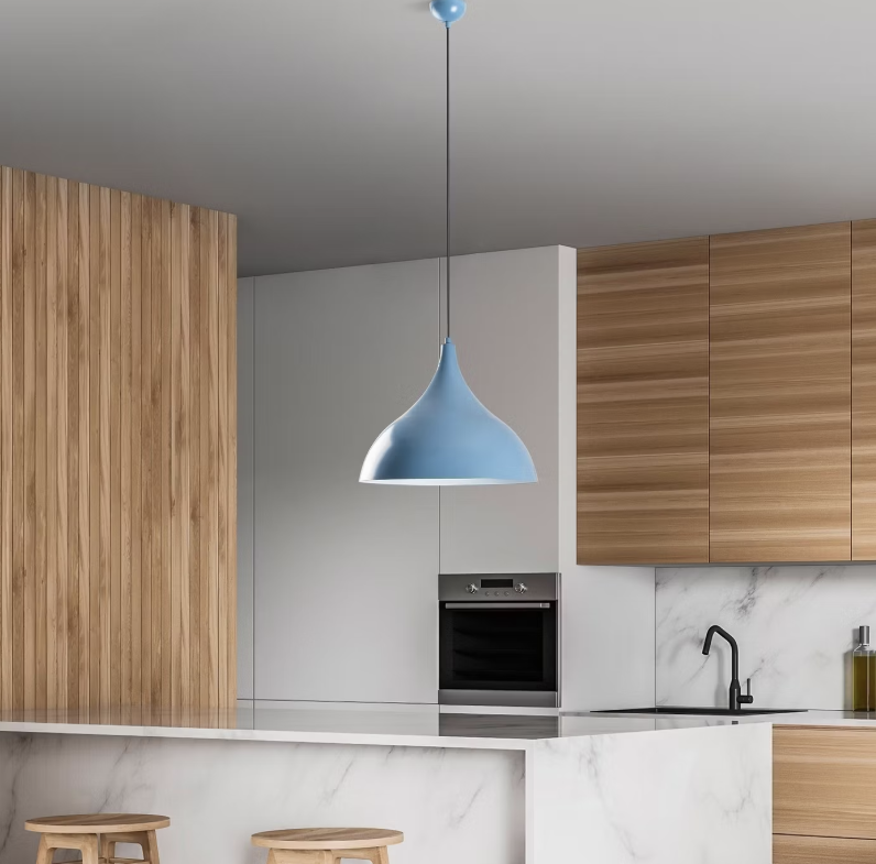 Opviq Bitlisim Lampe suspendue Bleu clair | Ø41 x H35 cm | Hauteur réglable