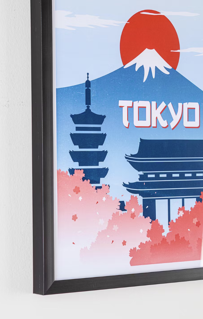 Bizzotto Poster Proof 123 dans un cadre - noir - 40x50 cm