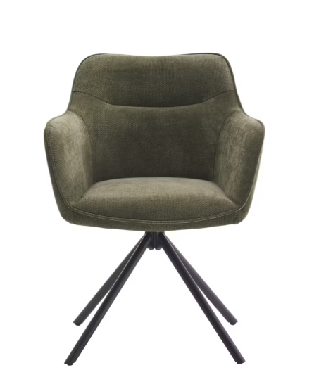 Criks Design Preston chaise de salle à manger pivotante 2 pièces - vert - 80,5 x 58 x 59 cm