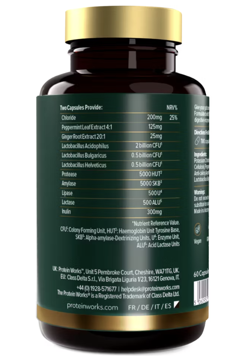 Protein Works Gut Love Bowel Balance Capsules - 60 pièces - Probiotiques, prébiotiques et enzymes