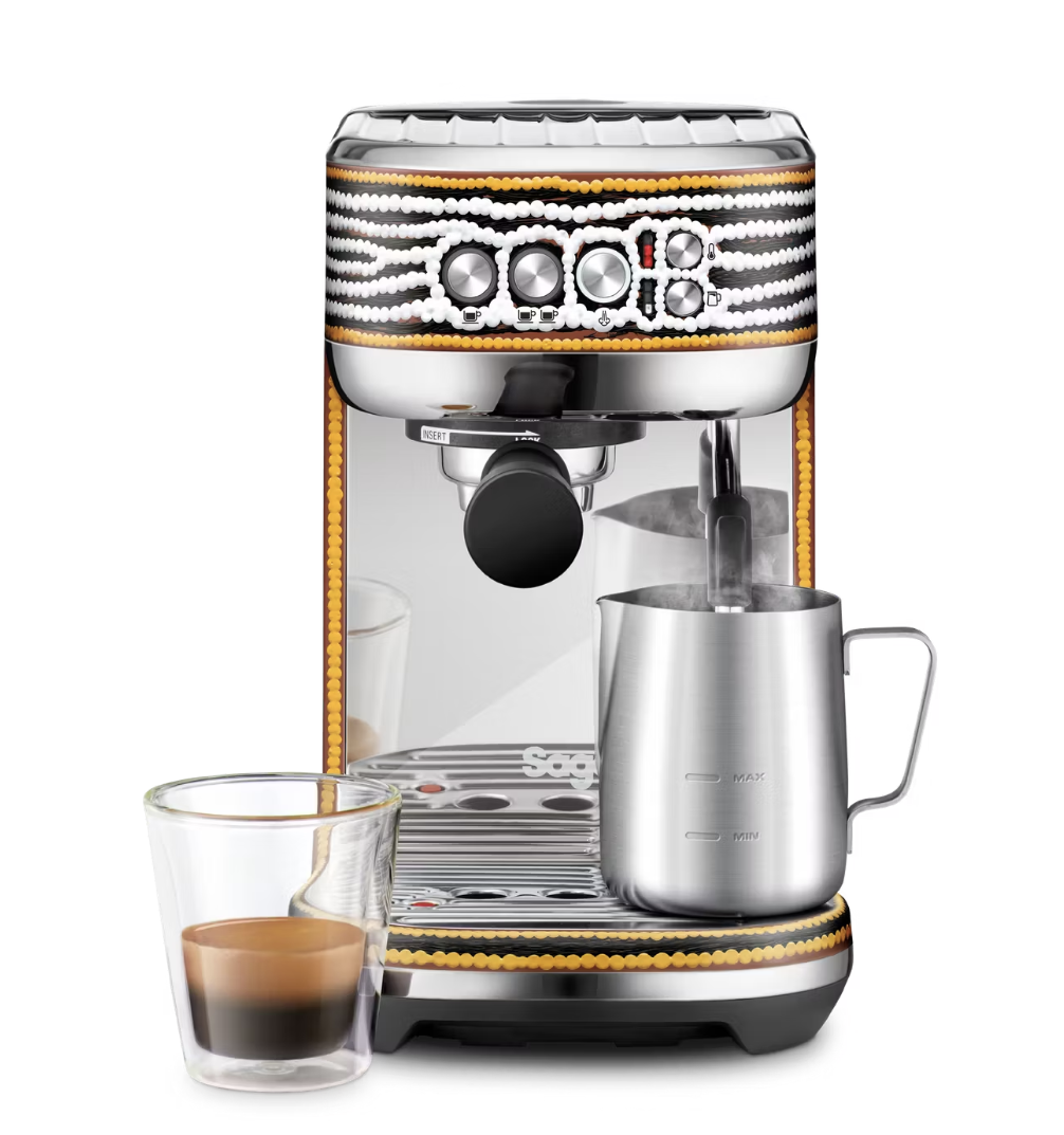 Sage - Machine à espresso semi-automatique - réservoir d'eau de 1,9 l et moussoir à lait automatique - 3 secondes de chauffe et pré-infusion - pour la qualité Barista à la maison - Tingari en acier inoxydable