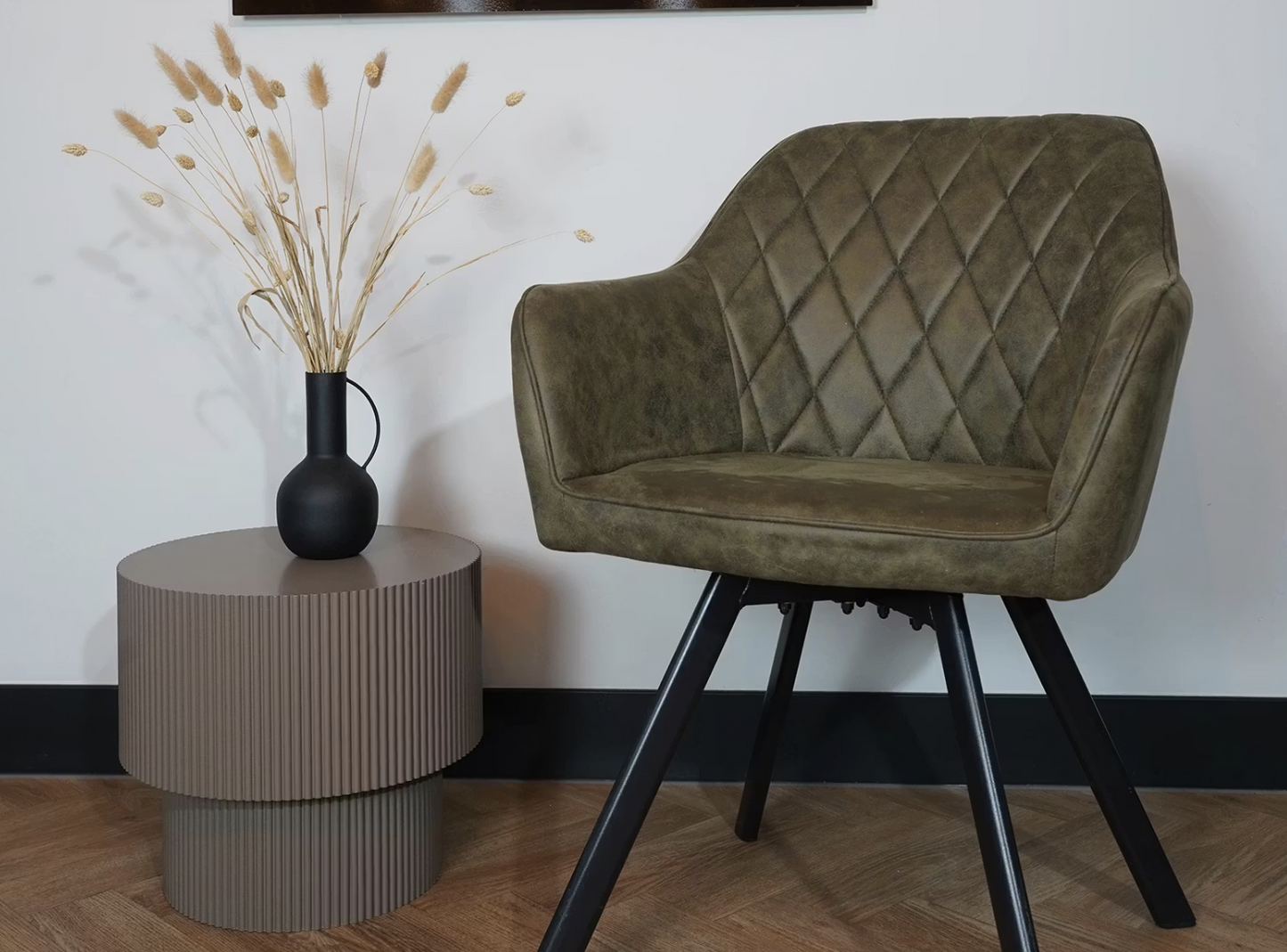 Furniture31 Brione Chaise de salle à manger pivotante - Vert - 83 x 59 x 45 cm - Lot de 2 - Rotation à 360