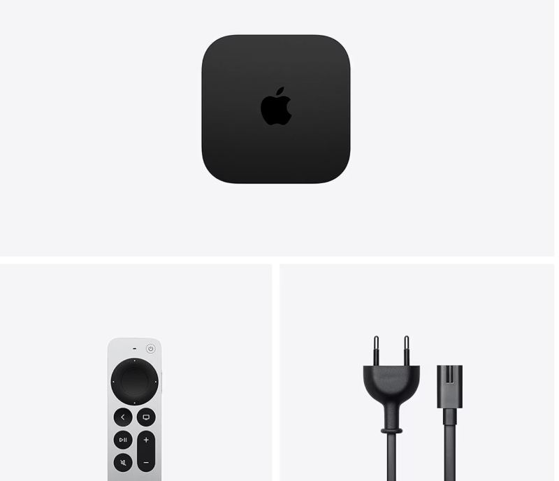 Apple TV 4K (3e génération) - 64 Go - WiFi - Dolby Vision et Dolby Atmos - Télécommande Siri