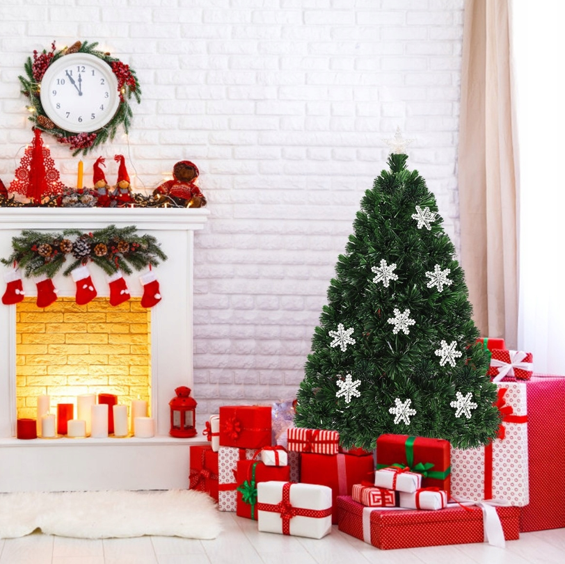 Arbre de Noël artificiel avec lumières LED - CM20528DE - 125 branches - 240 V - 101 - 120 cm - Vert