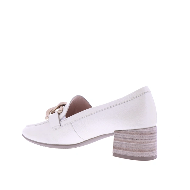 Gabor Escarpins en cuir verni blanc - Hauteur du talon 4 cm - Taille 38.5