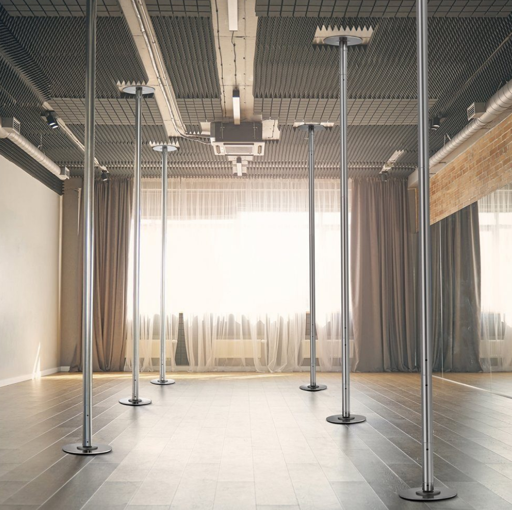 Yaheetech Pole Dance Rod - 225-274.5 cm réglable - 45 mm diamètre - argent