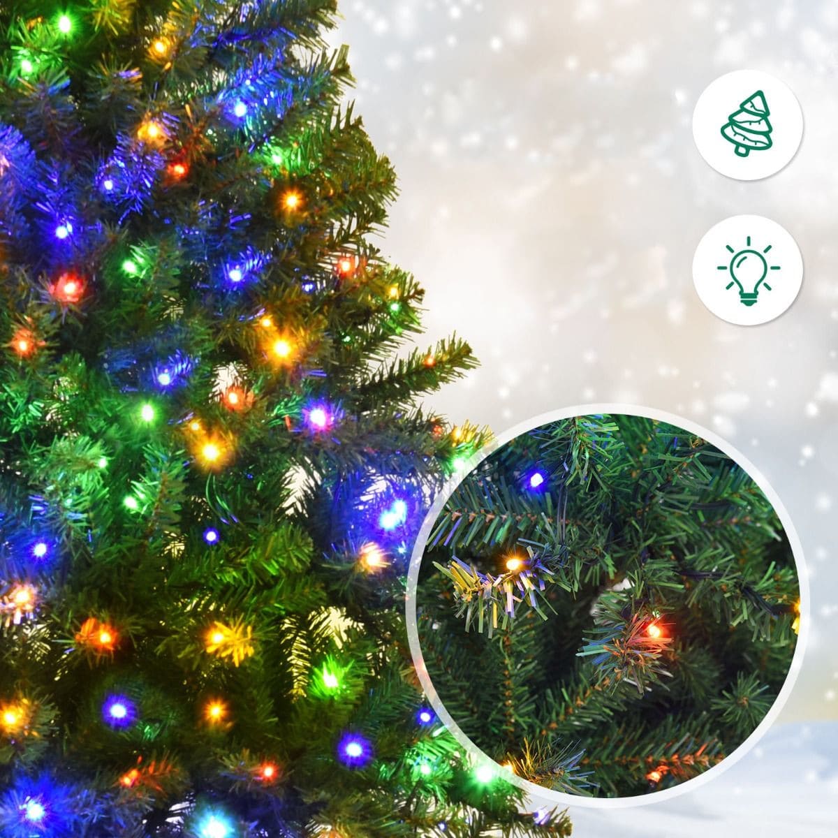 Sapin de Noël Coast - 11 Supports Led - Branches PVC - 180cm