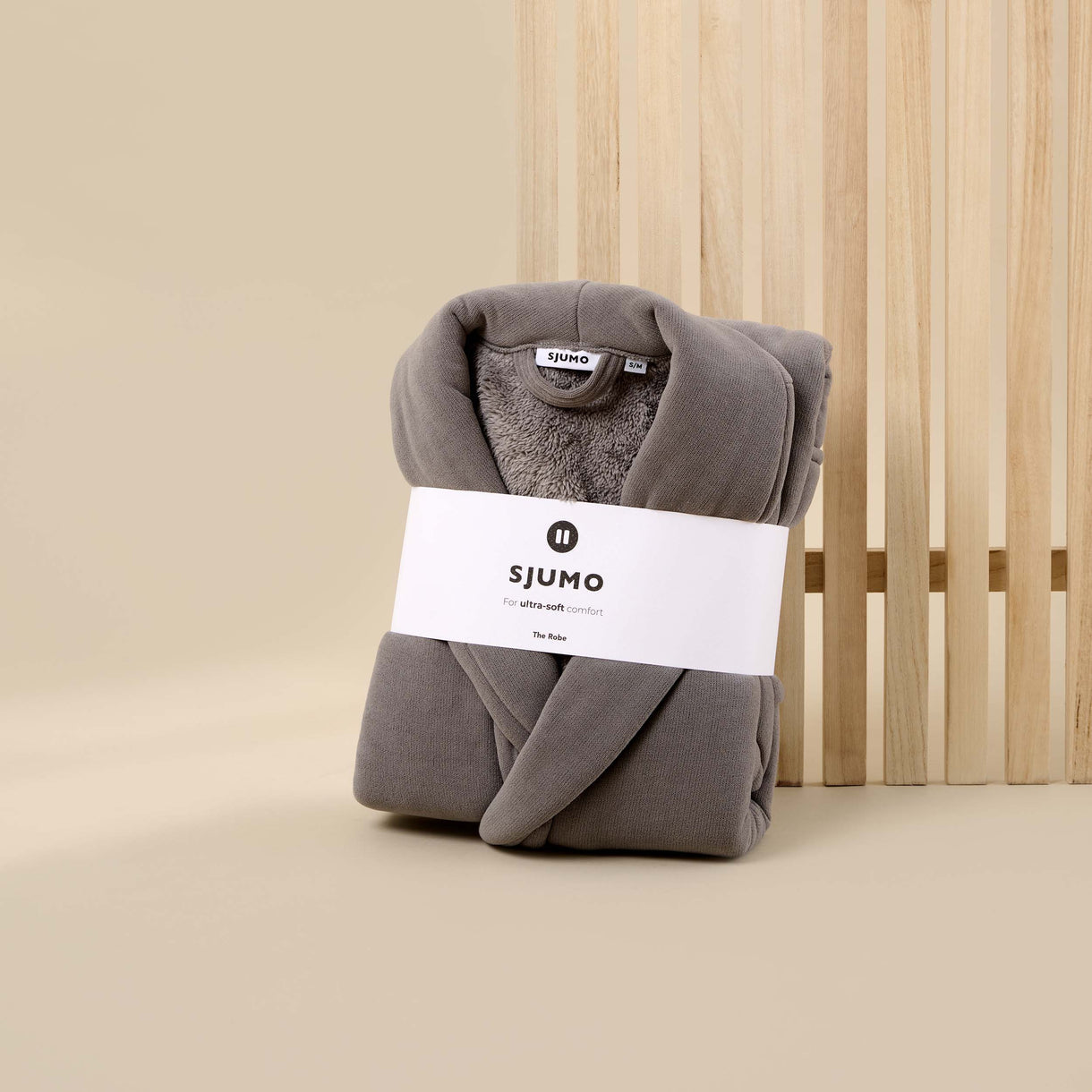 SJUMO Peignoir - Gris pierre de lune - Taille L/XL - Ultra-doux et durable