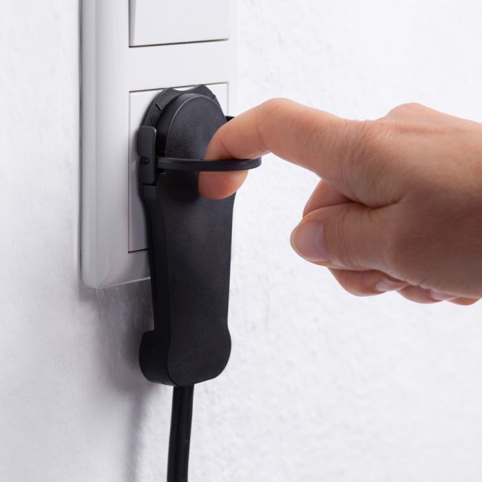 Meister Rallonge électrique Fiche plate - 5M - IP20 - Noir