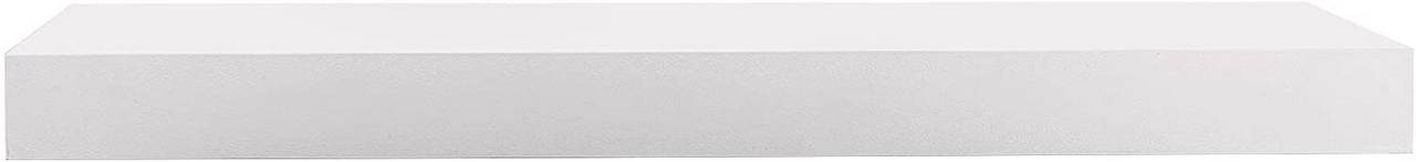 Woltu Wall Shelf Floating MDF White - Bibliothèque et étagère pour CD/DVD - 40 x 22.9 x 3.8 cm