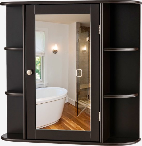 Coast - Salle de bain - Armoire à pharmacie - Brun - 66 x 16,7 x 63 cm