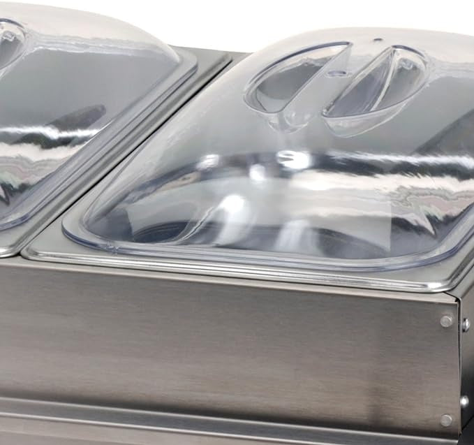 Chauffe plat et assiette - Excellent Electrics - Plaque chauffante - Acier inoxydable - 300W - 53 x 35 x 10cm - gris