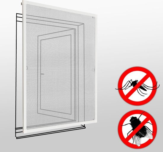 tectake - Insert fenêtre moustiquaire - 120x140 cm - Blanc - 401206