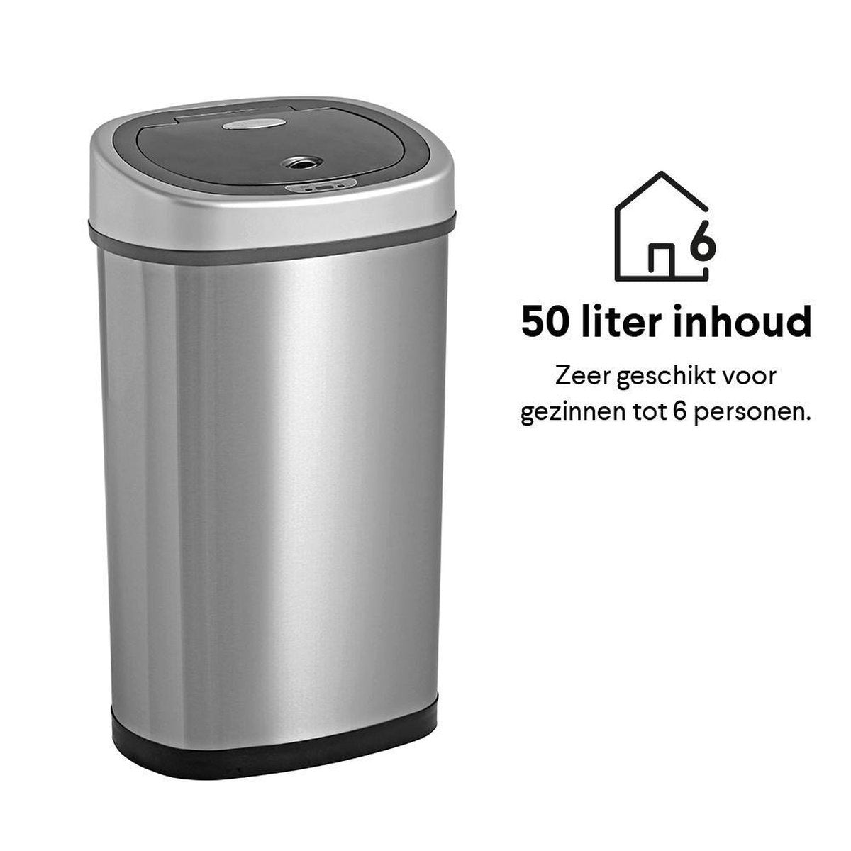 Poubelle avec couvercle à fermeture automatique - Homra FONIX - 50 litres