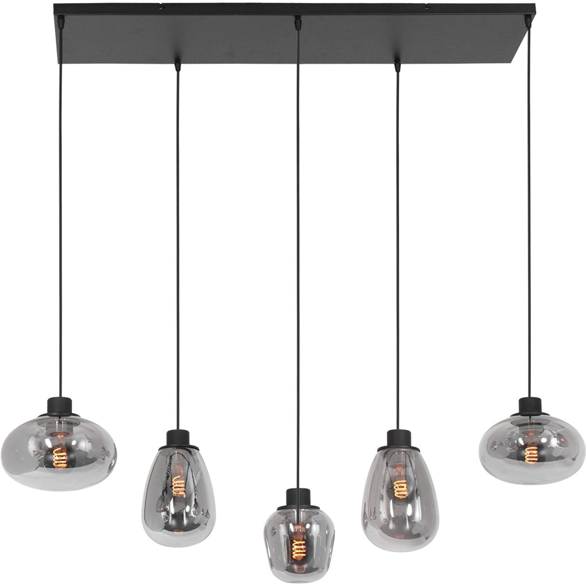 Steinhauer - Lampe suspendue - Reflexion - Noir - Verre Métal - Lampe design - E27 - 3078ZW