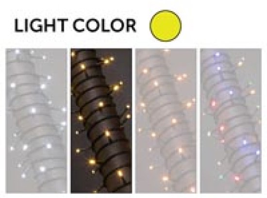 Stella LED, guirlande lumineuse, 8 m, 120 LED, blanc chaud, câble vert, pour l'intérieur et l'extérieur, 24 V