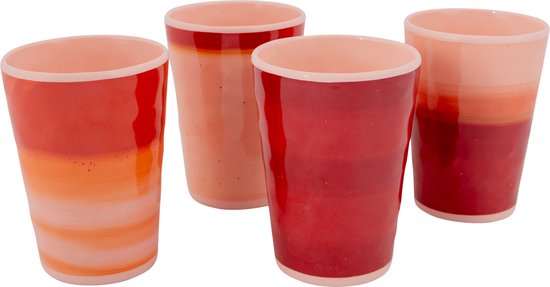 Bo-Camp - Tasse - Halo - 400 ml - Lot de 4 - Mélamine - Terra
