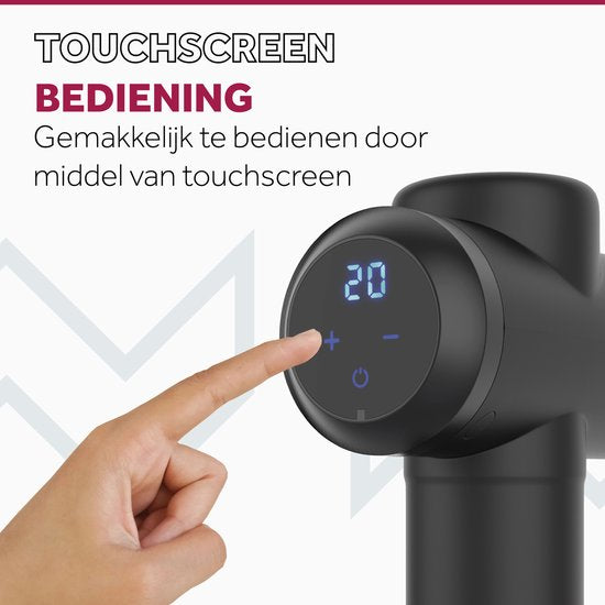 Northwall Massage Gun Professional Prime - Pistolet de massage avec étui et 7 accessoires dont une tête de massage en chêne - Appareil de massage sportif et de relaxation puissant et sans fil