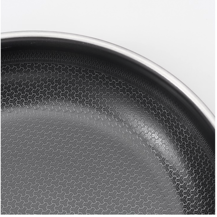 Thermos Thermoclad Poêle wok en acier inoxydable - 30 cm - Sans PFAS - Répartition uniforme de la chaleur