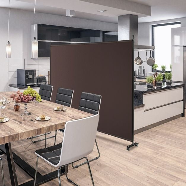 Coast 184 x 184 cm Séparation de pièce sur roulettes Paravent avec panneau Séparation pliante - Salon - Chambre à coucher