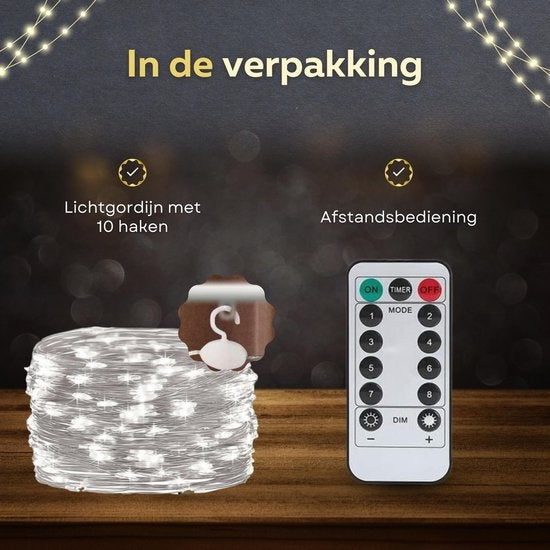 Rideau Lumineux LED pour les Fêtes - Giftmas - Guirlande Lumineuse de Noël pour Usage Intérieur et Extérieur - Télécommande Incluse - 300 LED - 3x3m