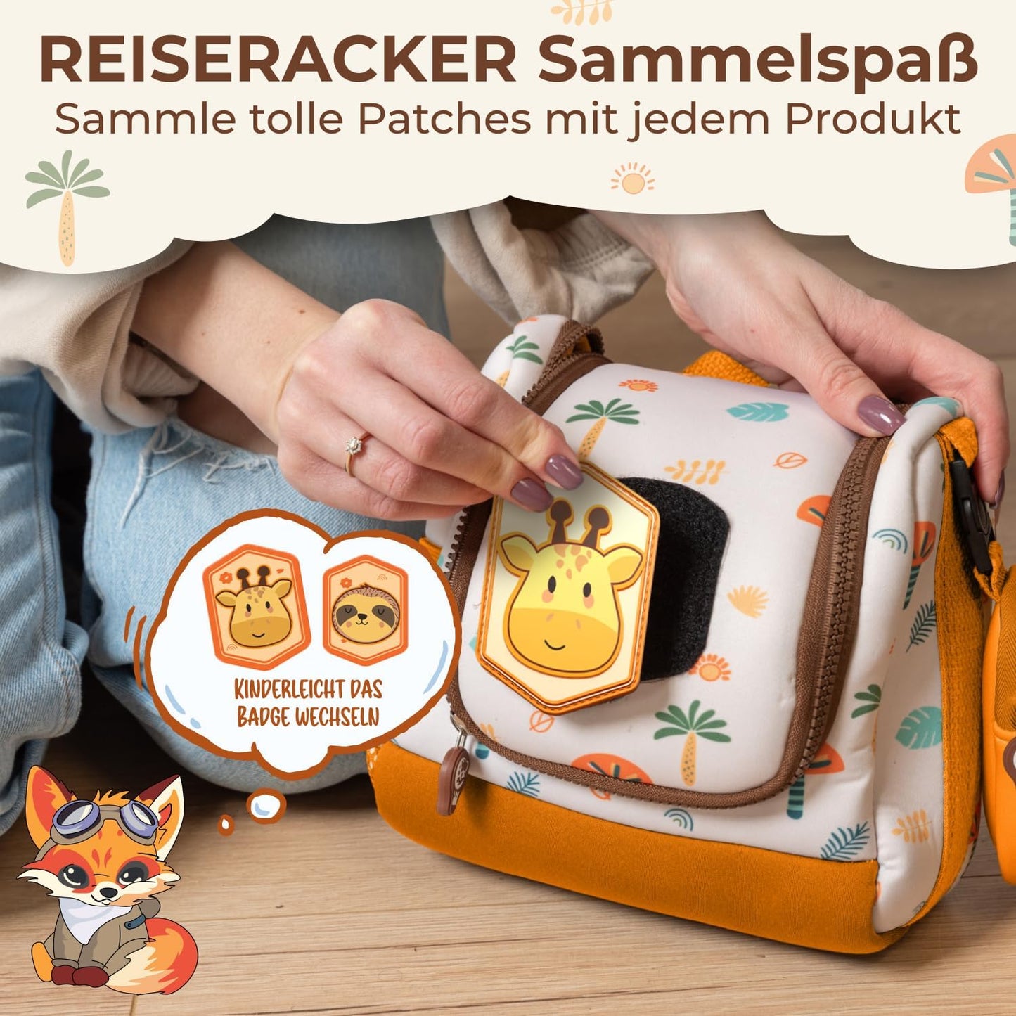 REISERACKER Trousse de toilette pour enfants - orange - 9 x 21 x 18 cm