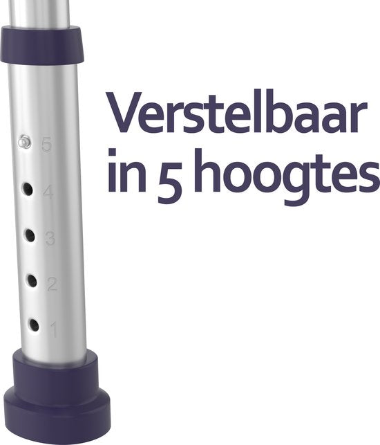 Sanicraft® Tabouret de douche - Tabouret de douche réglable avec siège - poignées, support de pommeau de douche et pieds antidérapants - inoxydable - capacité de charge de 120 kg
