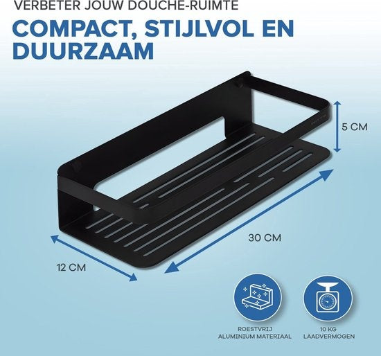 Witts Shower Rack - 2 PiecesLayer - Support de douche sans perceuse - Support de douche suspendu - Support de douche - Inoxj