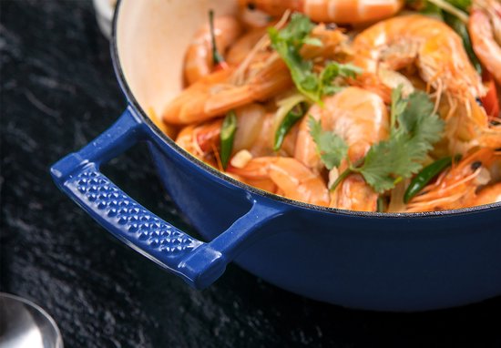 Cocotte en fonte - Saveur Selects - Ø30 cm - Sans PFAS - Compatible Induction, gaz, électrique, céramique - Bleu