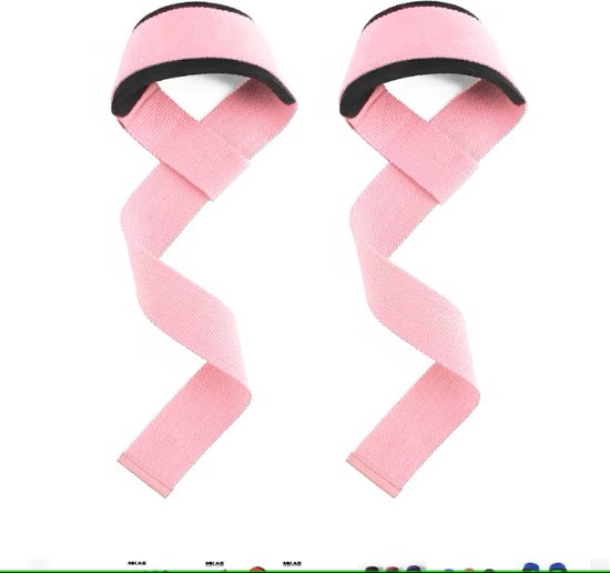 Supplife Lifting Straps - Sangles d'haltérophilie - Salle de sport - Poignées / Crochets de levage - Fitness, Powerlifting, Crossfit et musculation - Entraînement - Sangles pour soulevé de terre - Rose