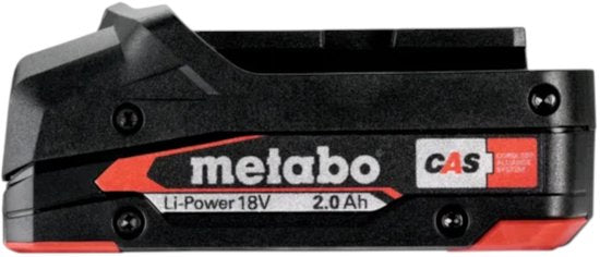 Metabo 625026000 Batterie pour outils 18 volts, 2,0 Ah, Li-ion, refroidissement par air