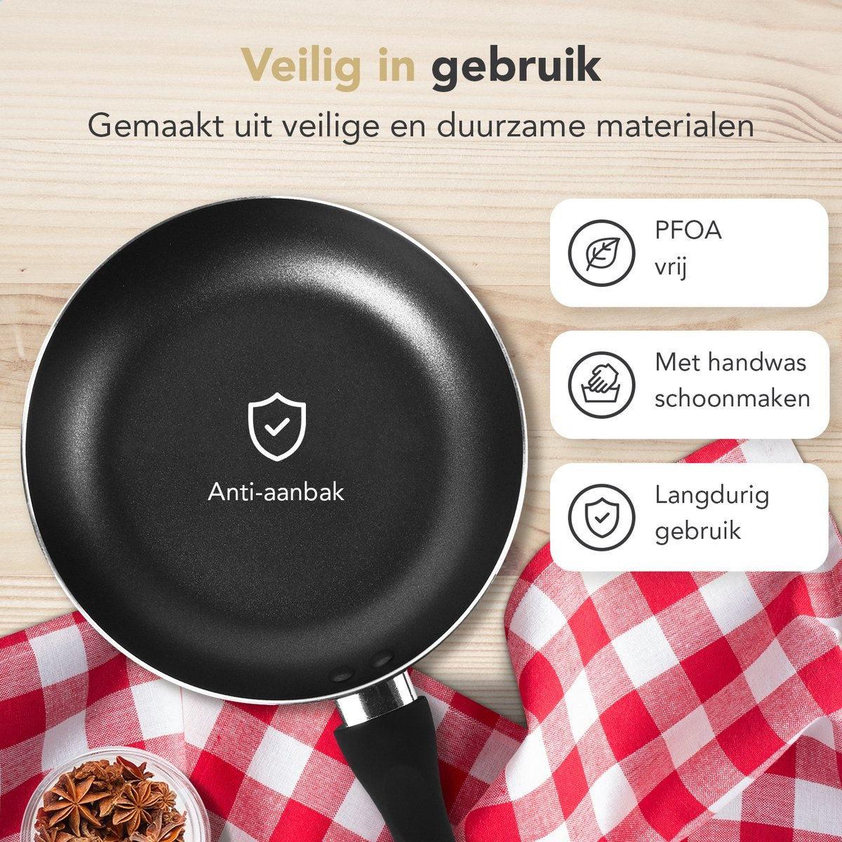 Rochester 18-piece Pots Set with Lids - Cooking Pots - Frying Pans Steal Pans - Aluminium - Black