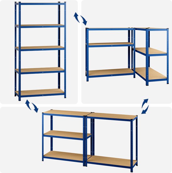 Rack de stockage en métal jusqu'à 875kg bleu