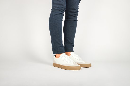 Blackstone SLATE HARPER - DG516 Blanc Noir - Baskets basses - Homme - Blanc - Pointure : 45