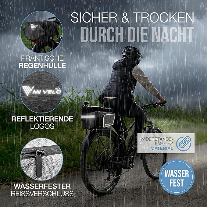 Sac de vélo MIVELO - Imperméable et isolé - 20 litres - Gris