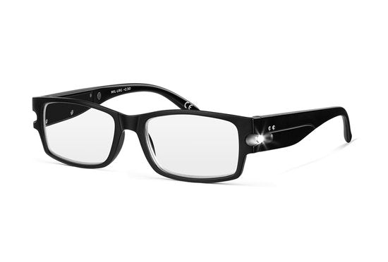 Milanoro - Lunettes de lecture pratiques avec lumières LED intégrées - Correction +2