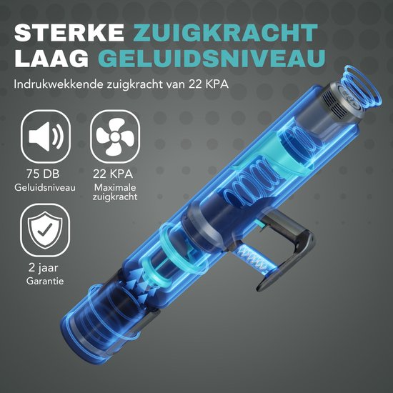 Aspirateur balai - Achaté - Sans fil - 4 accessoires - Affichage LED - Dépoussiéreur