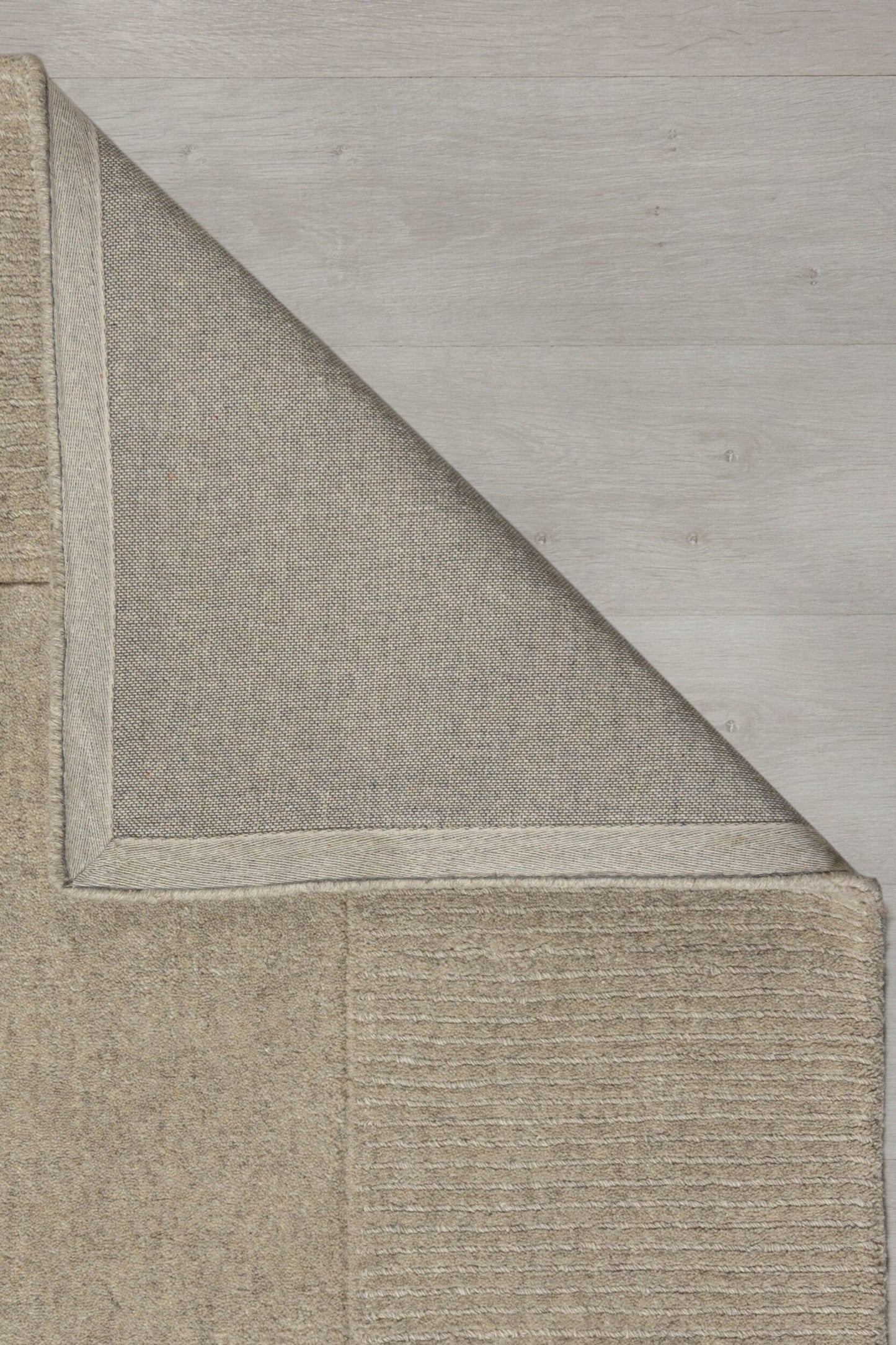 Tapis Flair Rugs TEXTURED WOOL BORDER - Ivory 160x230 cm 100% Laine