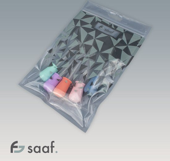 Set de pipettes Saaf - Bouteille de pipette 5 ml - Compteur de gouttes - Pipettes pour liquides - 5 pièces et couleurs