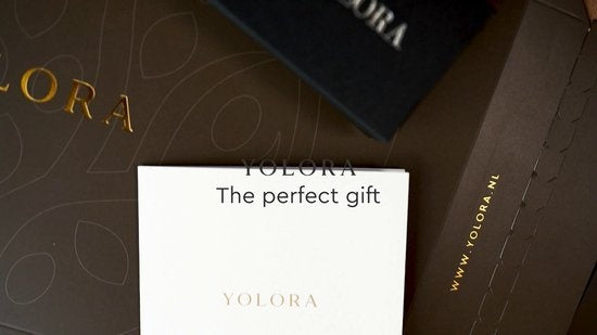 Yolora Ladies Necklace with Pendant - Kalpa Camaka Crystals - Gold Colour - 18K Yellow Gold Plated - Women's Necklace Gold - Jewellery - Necklace - Luxury Gift Box - Gift Box - Exclusive Gift Box - Beautiful Gift Packaging