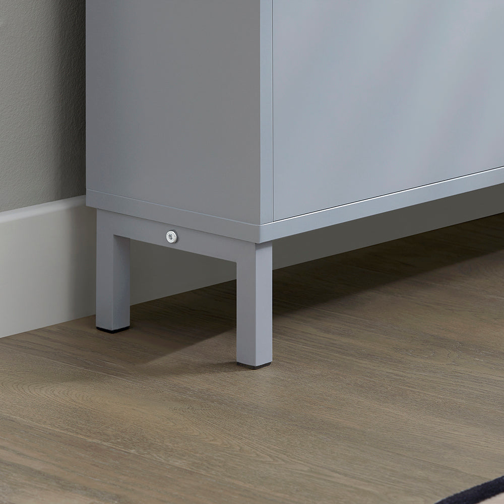 SoBuy FSR151-HG Armoire à chaussures avec 3 volets, buffet à chaussures, étagère à chaussures, boîte à chaussures, armoire de couloir, armoire de rangement pour chaussures
