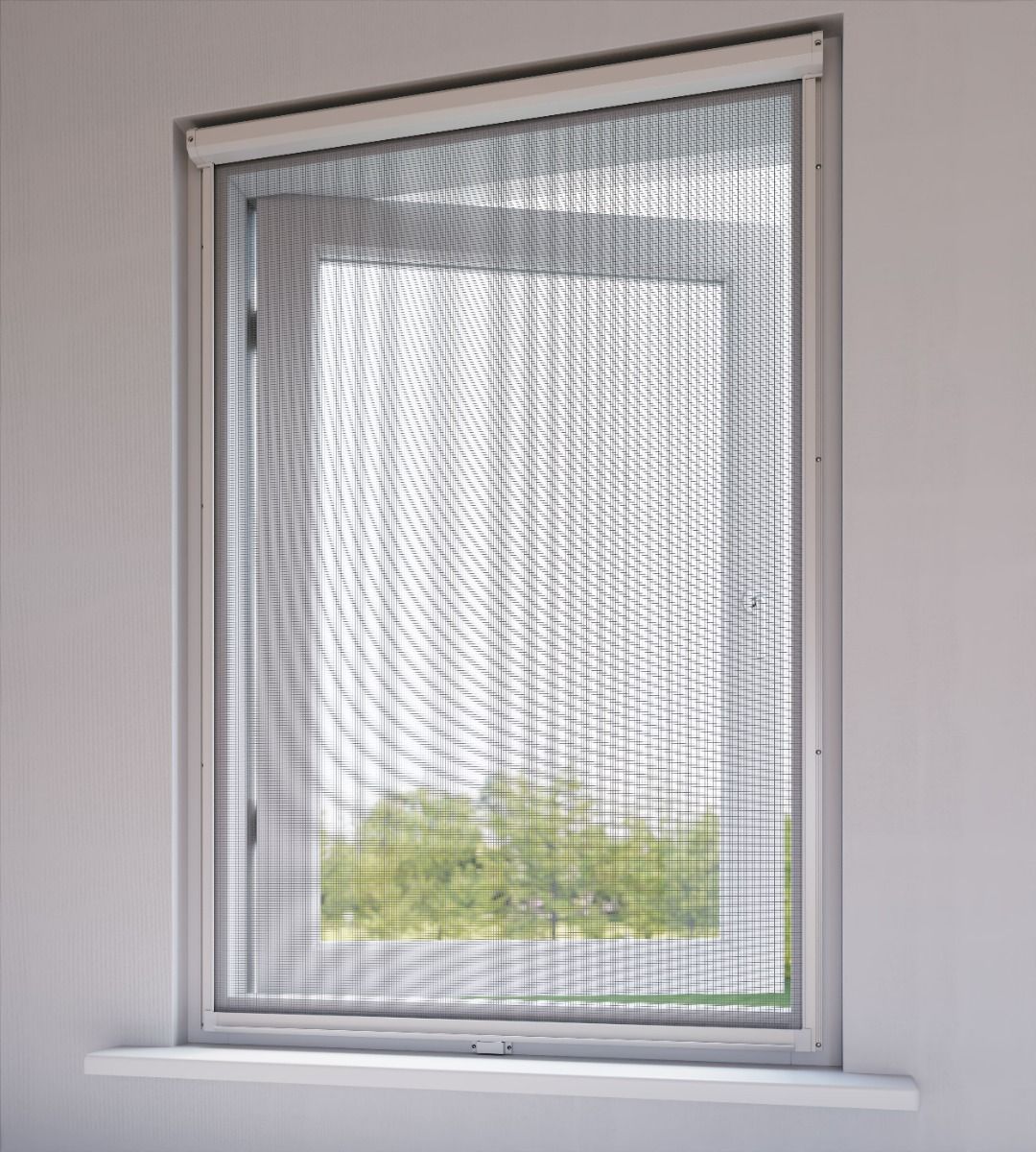 Bruynzeel Moustiquaire de fenêtre plissée S500 - raccourcissable - 63 x 155 cm - blanc